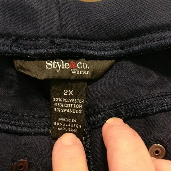 Style and co navy blue jeggings - Picture 7 of 8